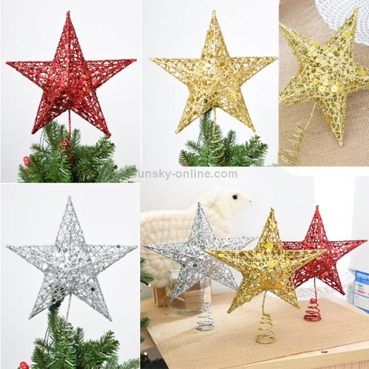 Glitter Iron Star Christmas Tree Tree Ornament Decoration, ขนาด: 20 ซม. ...