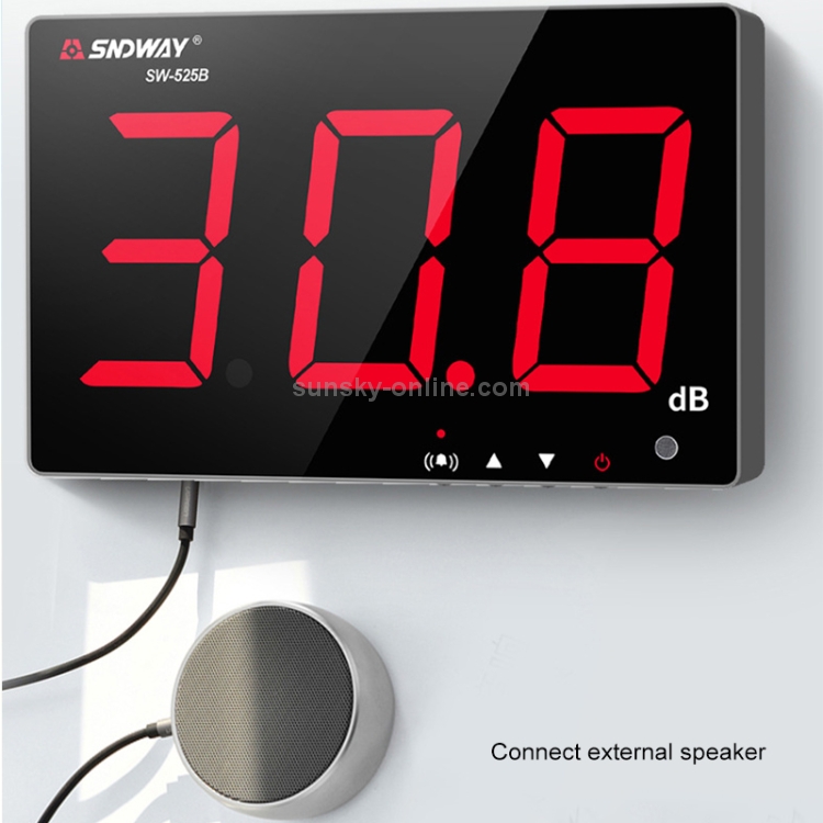 SNDWAY SW526A Wall-mounted DB Sound Level Meter Noise Tester with Large ...