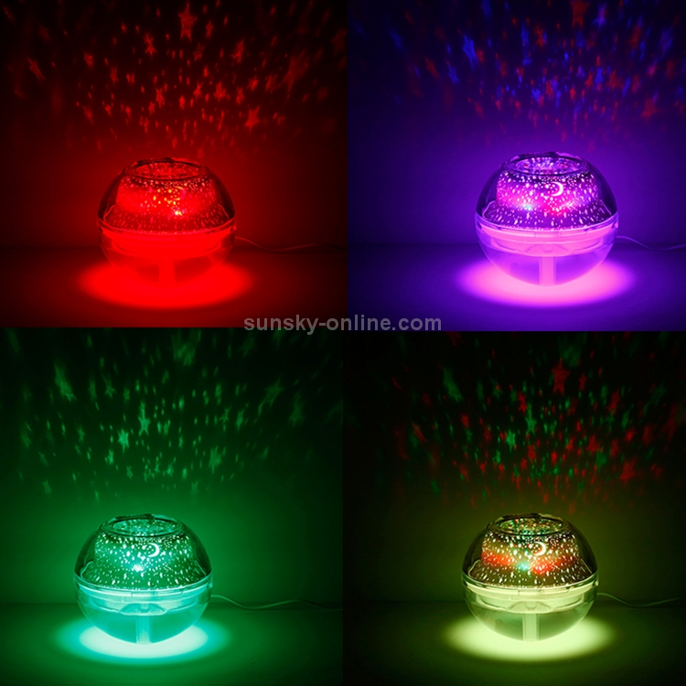 crystal night light projection humidifier