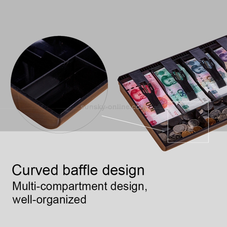 Plateau d'insertion de caisse enregistreuse en ABS durable à quatre cadres,  tiroir de caisse, tiroir de rangement
