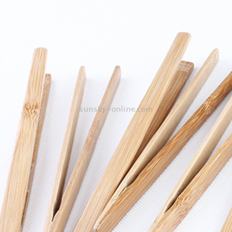 Pince à épiler droite en bambou outil de nettoyage de plantes en