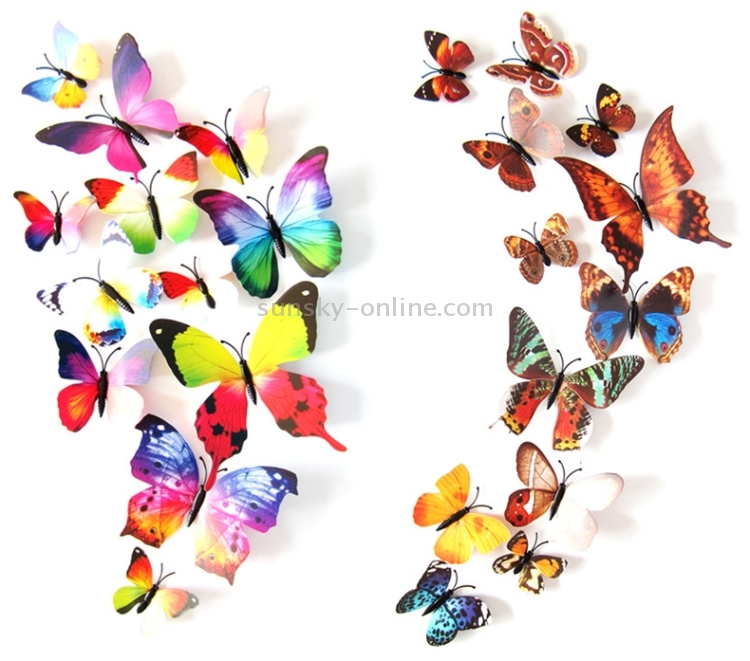Stickers à Aimant Papillon 3D Couleur