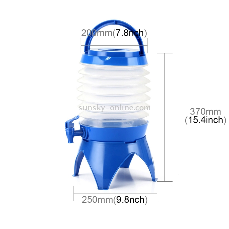 2 PCS PE Pliant Sac À Eau Shrink Seau Extérieur Portable Bouteille D'eau,  Capacité: 8L (Couverture Bleue)