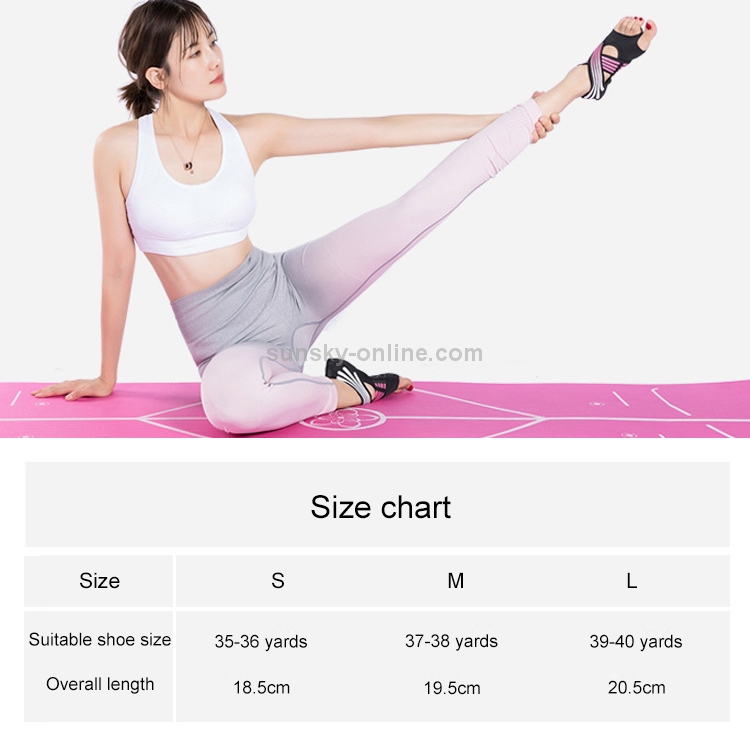 Non-Slip Toeless Yoga Socks for Pilates, Ballet, Cycling, Workout for  Women, Pink, L (Sizes 39-40)
