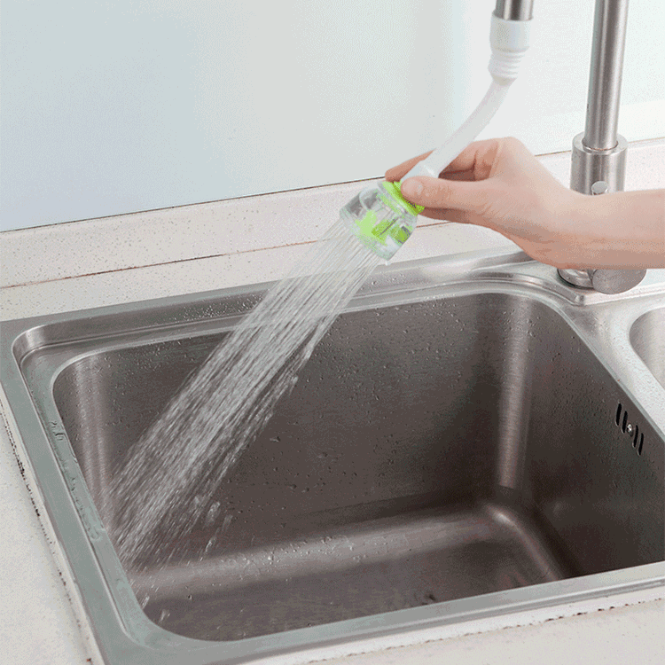Purificador de agua del grifo del filtro de agua del dispositivo de ahorro  de agua giratorio de 5 piezas, tamaño: 18,6 cm (rosa)
