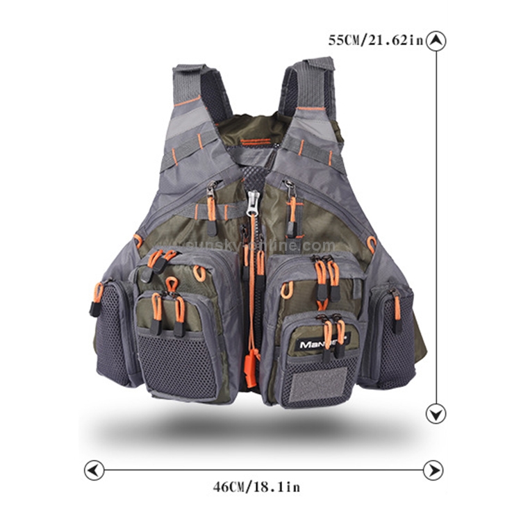 MANNER Outdoor Multifunctional Fishing Life Vest Swimming Life