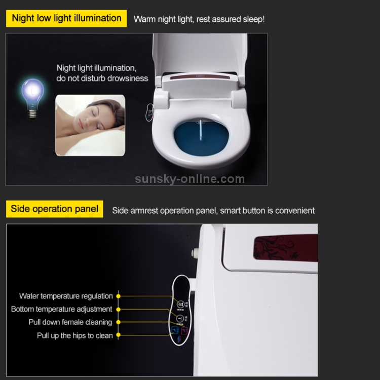 Electronic Toilet. Toilet With Cleaning Heater, Night Light