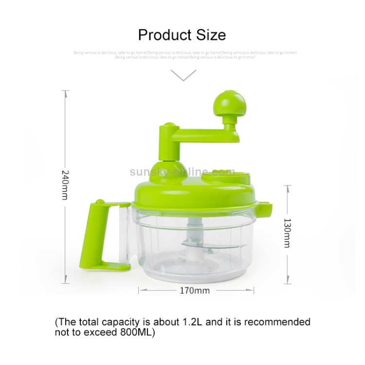 A138 Multi-function Household Manual Vegetable Cutting Machine (Green)