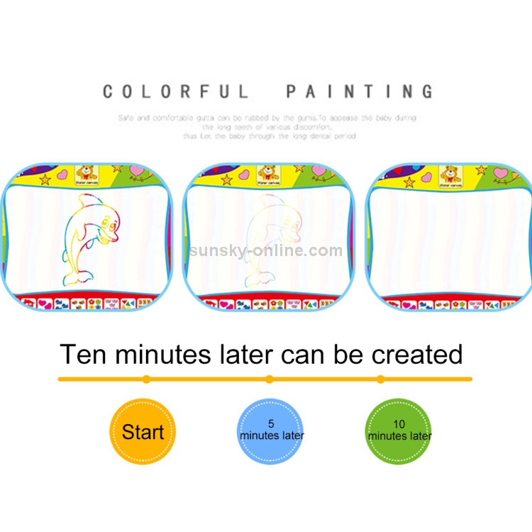 Mat Drawing With Color Children Rainbow Color Magic Doodle Water Drawing Mat with 2 Pen, Size ...