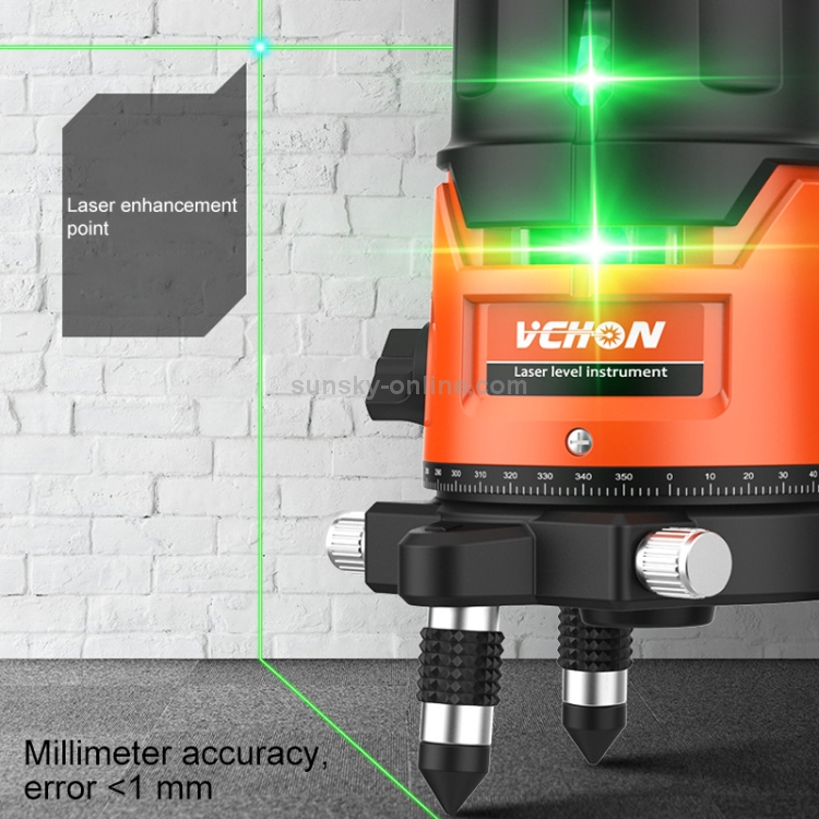 VCHON 30 Times Enhanced Green Light 5 Line Highprecision Outdoor Laser