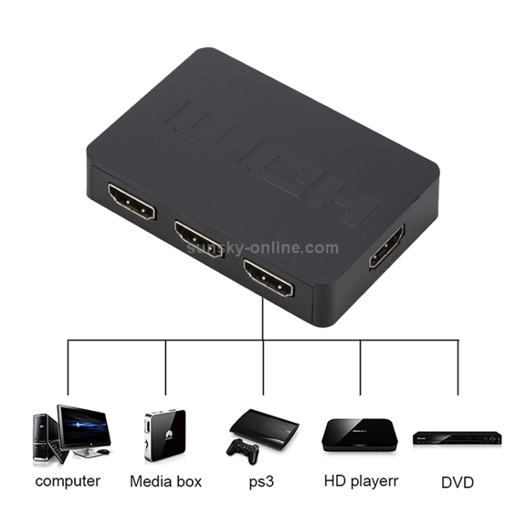 ZMT043 Interruptor HDMI 3 en 1 salida Interruptor de video 3D 1080P con control remoto - 5