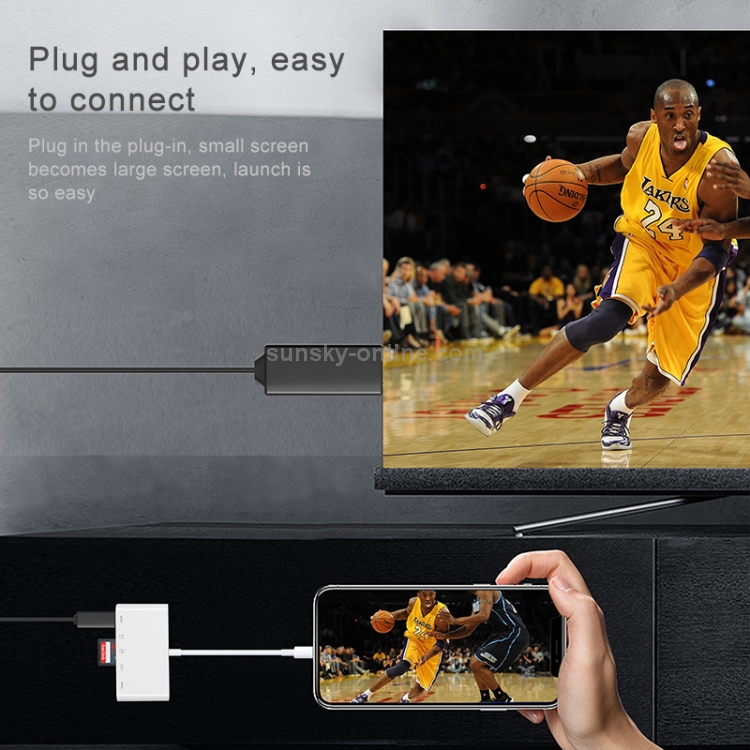 NK-1032 5 In 1 8 Pin to HDMI Multi-function Mobile Phone Converter Adapter (White) NK-1032 5 In 1 8 Pin to HDMI Multi-function Mobile Phone Converter Adapter (White)