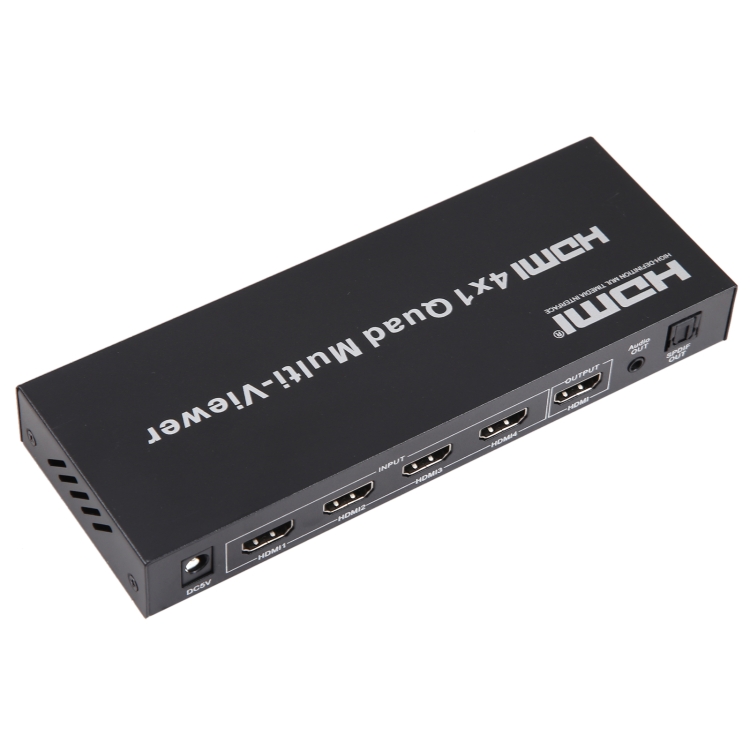 Multivisor cuádruple HDMI de salida 4 en 1 con conmutador continuo, enchufe para el Reino Unido - B1
