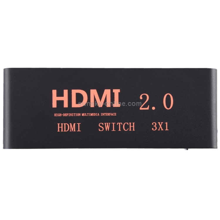 Interruptor HDMI 2.0 3X1 4K / 60Hz con control remoto, enchufe de la UE - 1