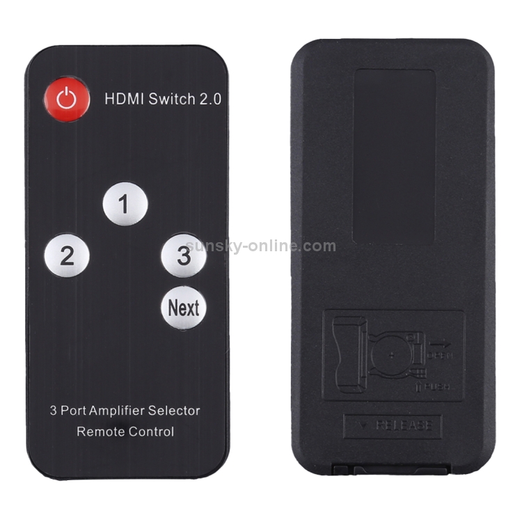Interruptor HDMI 2.0 3X1 4K / 60Hz con control remoto, enchufe de la UE - 6