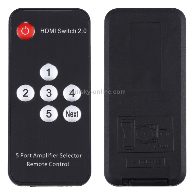 Interruptor HDMI 2.0 5X1 4K / 60Hz con control remoto, enchufe de la UE - 6