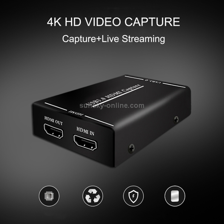 EC290 HDMI USB3.0 Caja de grabación de video HD Tarjeta de transmisión en vivo - 8