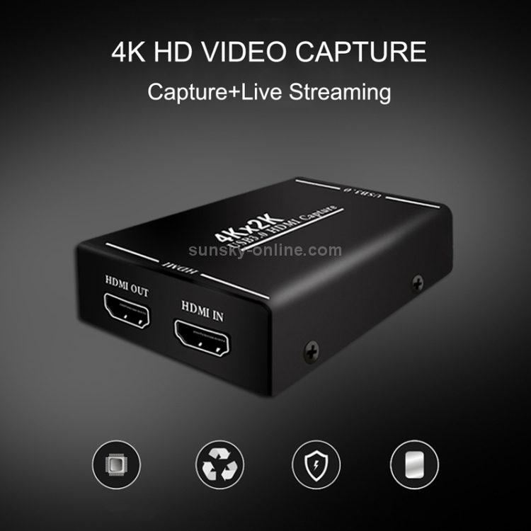EC289 4K HDMI USB3.0 Caja grabadora de captura de video HD - 10