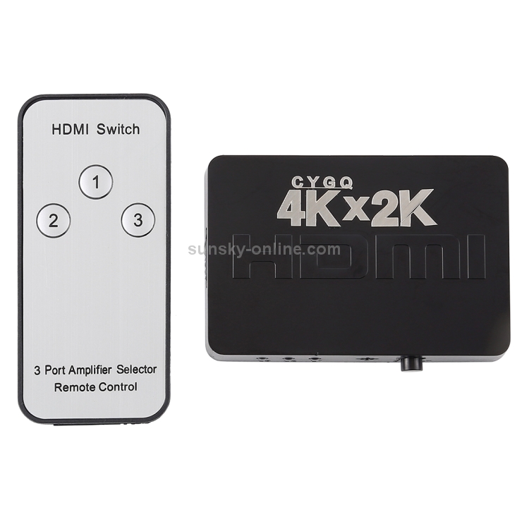 Conmutador HDMI 4K de 3 puertos con control remoto - 3