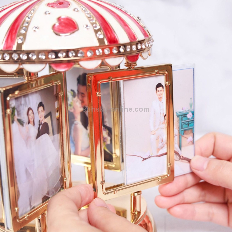 Rotating Photo Frame Music Box Creative DIY Valentines Day Gift