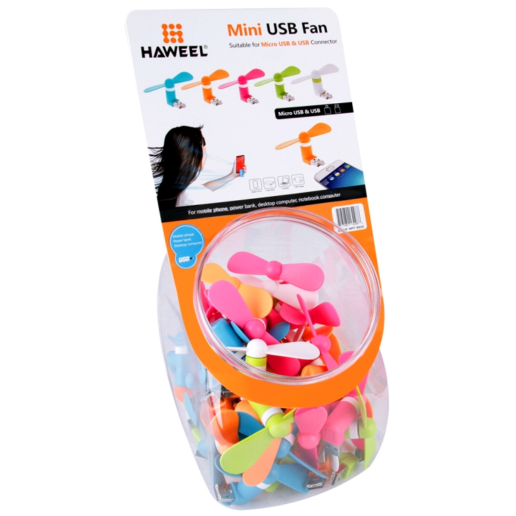 40 PCS Mixed Colors HAWEEL 3.5 inch Fashion Two Ports Micro USB Phone Two Leaves Mini USB Fan Kit with Candy Cans Packag 40 PCS Mixed Colors HAWEEL 3.5 inch Fashion Two Ports Micro USB Phone Two Leaves Mini USB Fan Kit with Candy Cans Packag