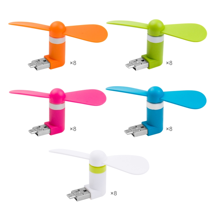 40 PCS Mixed Colors HAWEEL 3.5 inch Fashion Two Ports Micro USB Phone Two Leaves Mini USB Fan Kit with Candy Cans Packag 40 PCS Mixed Colors HAWEEL 3.5 inch Fashion Two Ports Micro USB Phone Two Leaves Mini USB Fan Kit with Candy Cans Packag