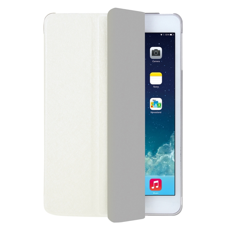 HAWEEL 3-folding Smart Case Clear Back Cover with Holder for iPad mini 3 / 2 / 1(White) HAWEEL 3-folding Smart Case Clear Back Cover with Holder for iPad mini 3 / 2 / 1(White)