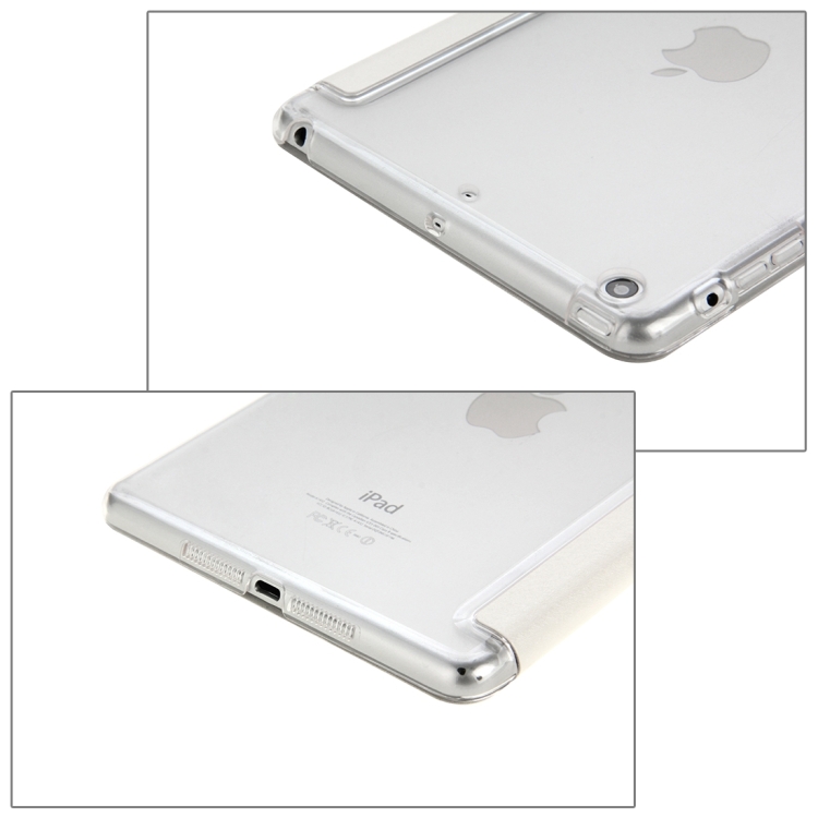 HAWEEL 3-folding Smart Case Clear Back Cover with Holder for iPad mini 3 / 2 / 1(White) HAWEEL 3-folding Smart Case Clear Back Cover with Holder for iPad mini 3 / 2 / 1(White)