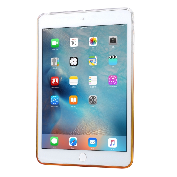 HAWEEL for iPad mini 1 / 2 / 3 Slim Gradient Color Clear Soft TPU Case(Orange) HAWEEL for iPad mini 1 / 2 / 3 Slim Gradient Color Clear Soft TPU Case(Orange)