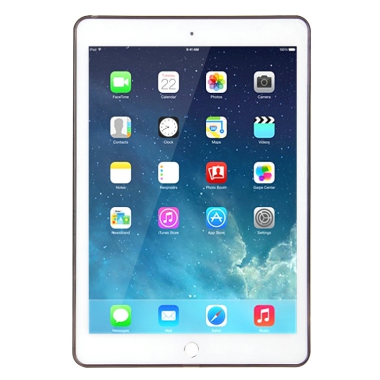 HAWEEL Slim Transparent TPU Protective Case for iPad Air 2(Black)