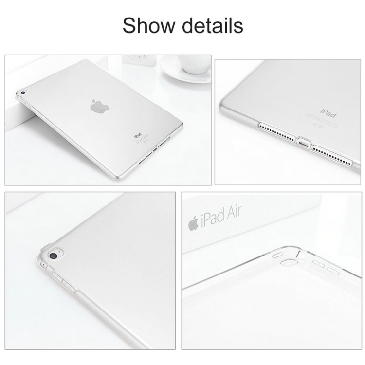 HAWEEL Slim Transparent TPU Protective Case for iPad Air 2(Black)