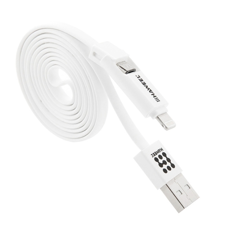 [US Warehouse] HAWEEL 3 in 1 Car Charger Kit (Dual Ports USB Car Charger + Air Vent Car Mount + 1m Micro USB & 8 Pin to USB Cable)