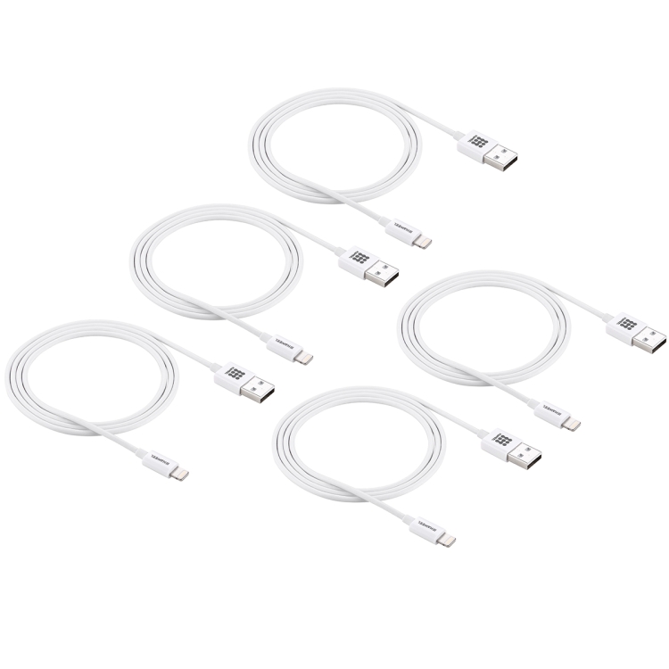 5 PCS HAWEEL 1m 8 Pin USB Data Sync Charging Cable Kits For iPhone X, iPhone 8, iPhone 7 & 7 Plus, iPhone 6 & 6s, iPhone 6 Plus & 6s Plus, iPhone 5 & 5s & 5C, iPad Air, iPad mini(White) 5 PCS HAWEEL 1m 8 Pin USB Data Sync Charging Cable Kits For iPhone X, iPhone 8, iPhone 7 & 7 Plus, iPhone 6 & 6s, iPhone 6 Plus & 6s Plus, iPhone 5 & 5s & 5C, iPad Air, iPad mini(White)