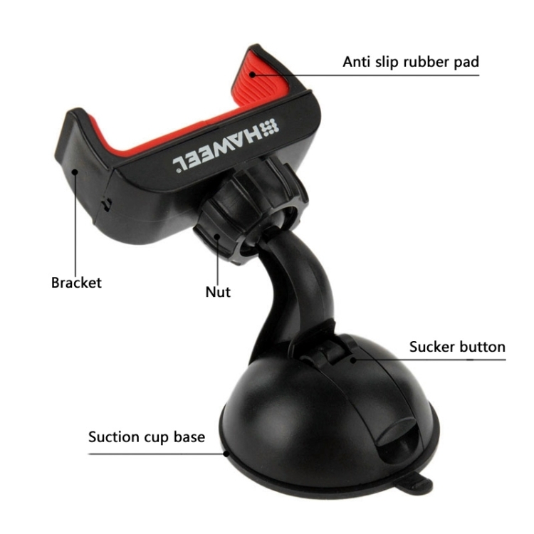 [UK Warehouse] HAWEEL 360 Degrees Rotating Suction Cup Car Mount Holder