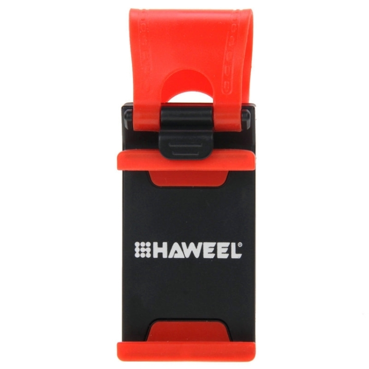 [UK Warehouse] HAWEEL Universal Car Steering Wheel Phone Mount Holder(Red)