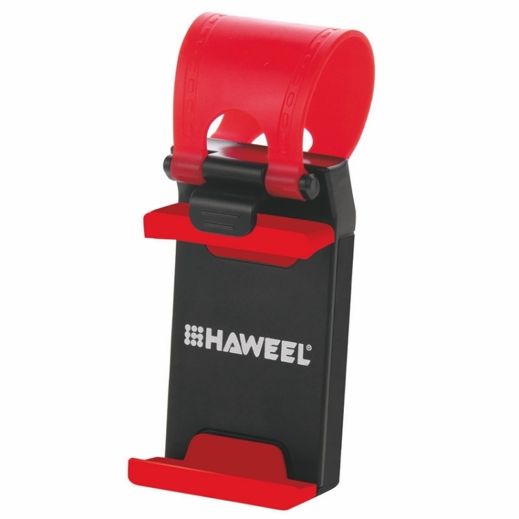 [UK Warehouse] HAWEEL Universal Car Steering Wheel Phone Mount Holder(Red)