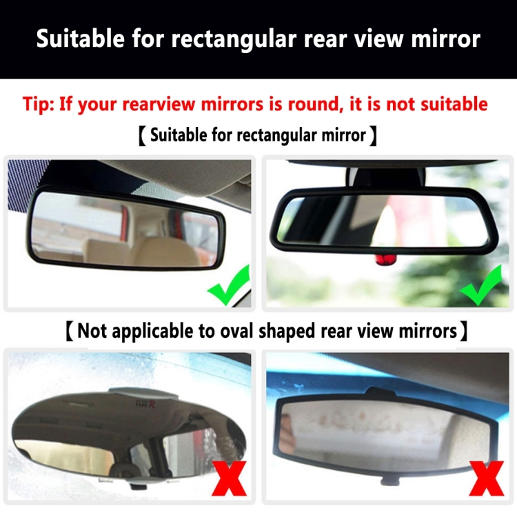 [UAE Warehouse] HAWEEL 2 in 1 Universal Car Rear View Mirror Stand Mobile Phone Mount Holder, Clamp Size: 40mm-80mm