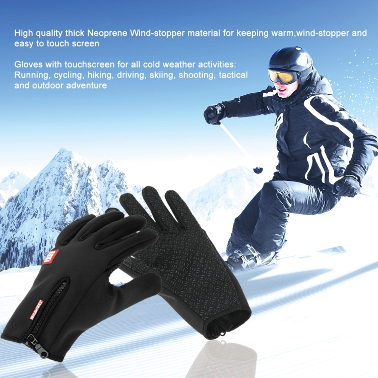 HAWEEL Guanti invernali caldi da uomo con protezione antivento per sport  all'aria aperta, touch screen a due dita