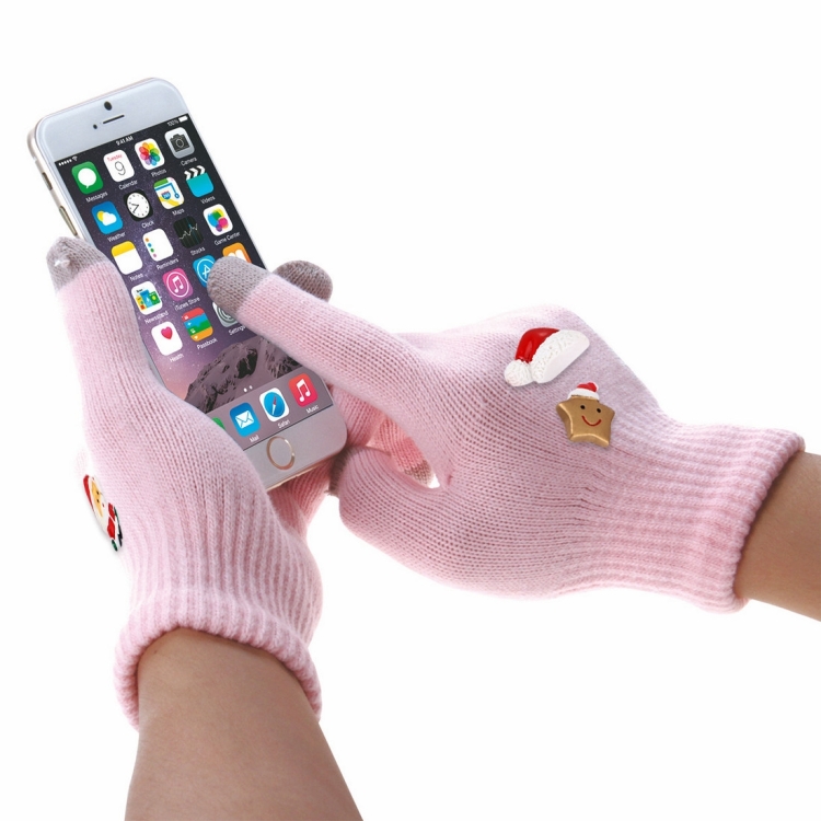 HAWEEL 19cm Three Fingers Touch Screen Gloves + DIY Christmas Decoration for Women, Christmas Decoration Random Delivery 4 PCS(Pink) HAWEEL 19cm Three Fingers Touch Screen Gloves + DIY Christmas Decoration for Women, Christmas Decoration Random Delivery 4 PCS(Pink)