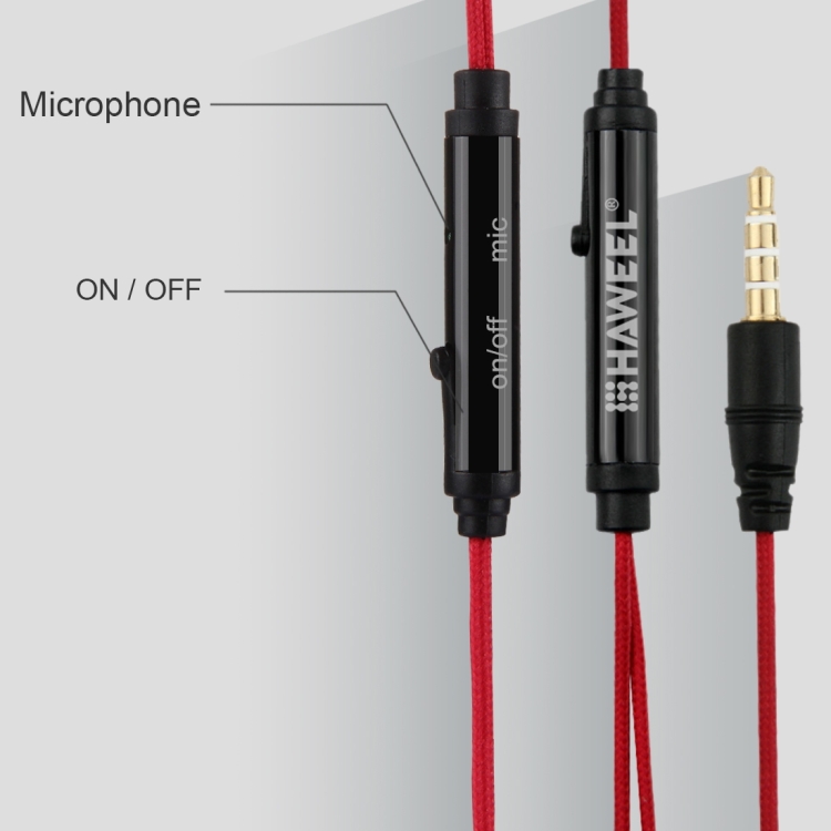 HAWEEL Weave Earhook In-ear Earphones with Mic & Line Control HAWEEL Weave Earhook In-ear Earphones with Mic & Line Control