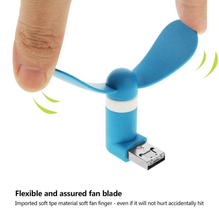 HAWEEL 3.5 inch Fashion Two Ports Portable USB / Micro USB Phone Mini Fan with Two Leaves HAWEEL 3.5 inch Fashion Two Ports Portable USB / Micro USB Phone Mini Fan with Two Leaves