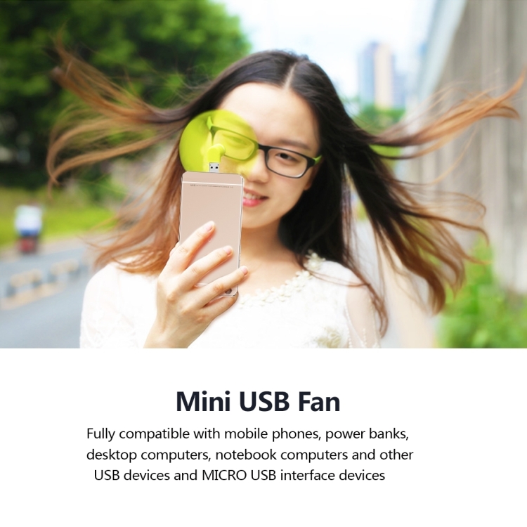 HAWEEL 3.5 inch Fashion Two Ports Portable USB / Micro USB Phone Mini Fan with Two Leaves HAWEEL 3.5 inch Fashion Two Ports Portable USB / Micro USB Phone Mini Fan with Two Leaves