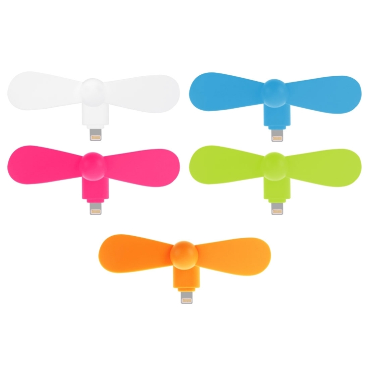 HAWEEL 3.5 inch Fashion Portable 8 Pin USB Phone Mini Fan with Two Leaves HAWEEL 3.5 inch Fashion Portable 8 Pin USB Phone Mini Fan with Two Leaves