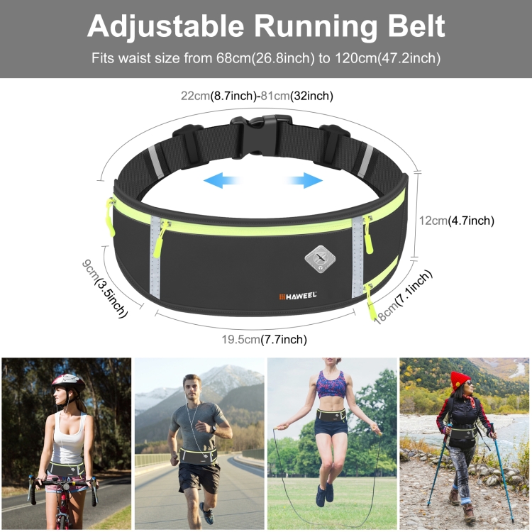 USHAKE Slim Running Belt, Workout Fanny Pack for Men Women,Exercise Waist  Pack for Apple iPhone Holder, Runner Belt for Running Walking Cycling