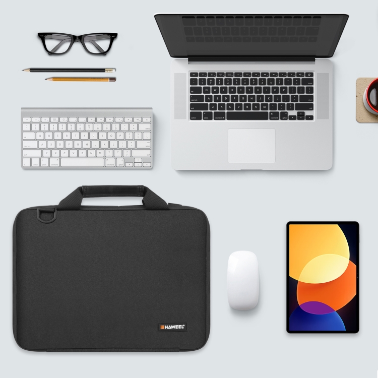 HAWEEL 14.0 inch Briefcase Crossbody Laptop Bag For Macbook, Lenovo Thinkpad, ASUS, HP(Black) - 8