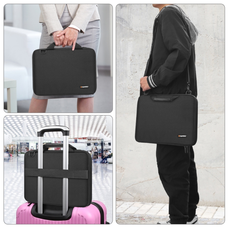 HAWEEL 14.0 inch Briefcase Crossbody Laptop Bag For Macbook, Lenovo Thinkpad, ASUS, HP(Black) - 9