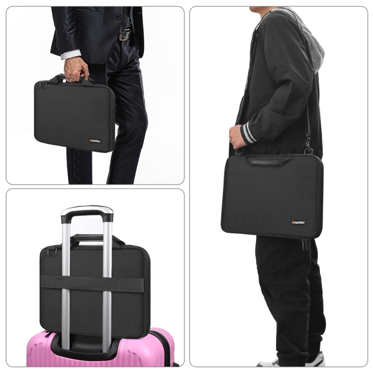 HAWEEL 15.0 inch Briefcase Crossbody Laptop Bag For Macbook, Lenovo Thinkpad, ASUS, HP(Black) - 9