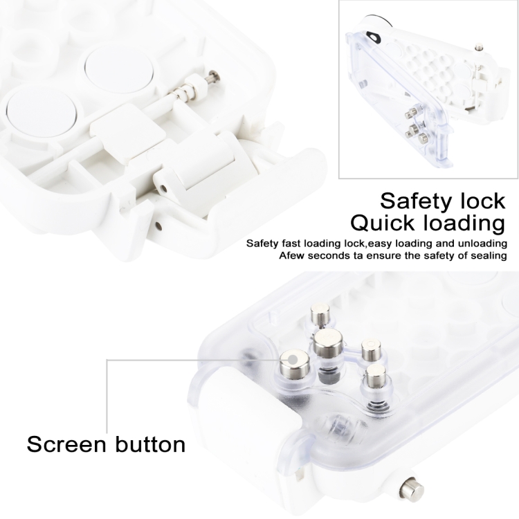 [US Warehouse] HAWEEL 40m/130ft Waterproof Diving Case for iPhone 8 Plus & 7 Plus, Photo Video Taking Underwater Housing Cover