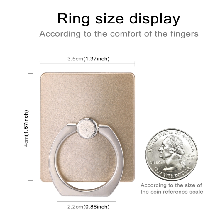 360 Degrees Rotation Ring Phone Holder(Gold) - 8