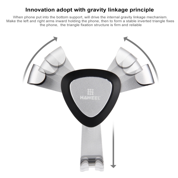 [US Warehouse] HAWEEL Triangle Design Universal Car Air Vent Phone Holder Mount